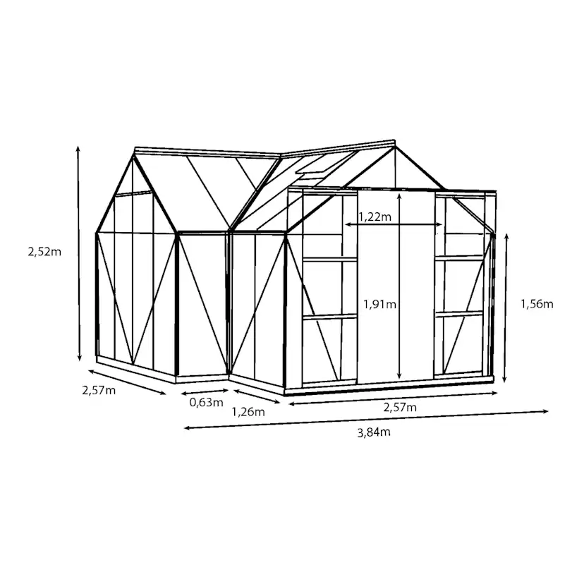 Växthus/Orangerie Vitavia Sirius 13 kvm
