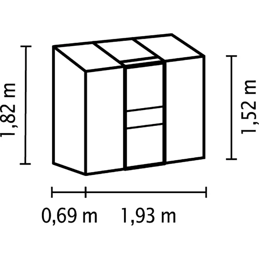 Växthus Vitavia Ida Vägg 1,34 kvm