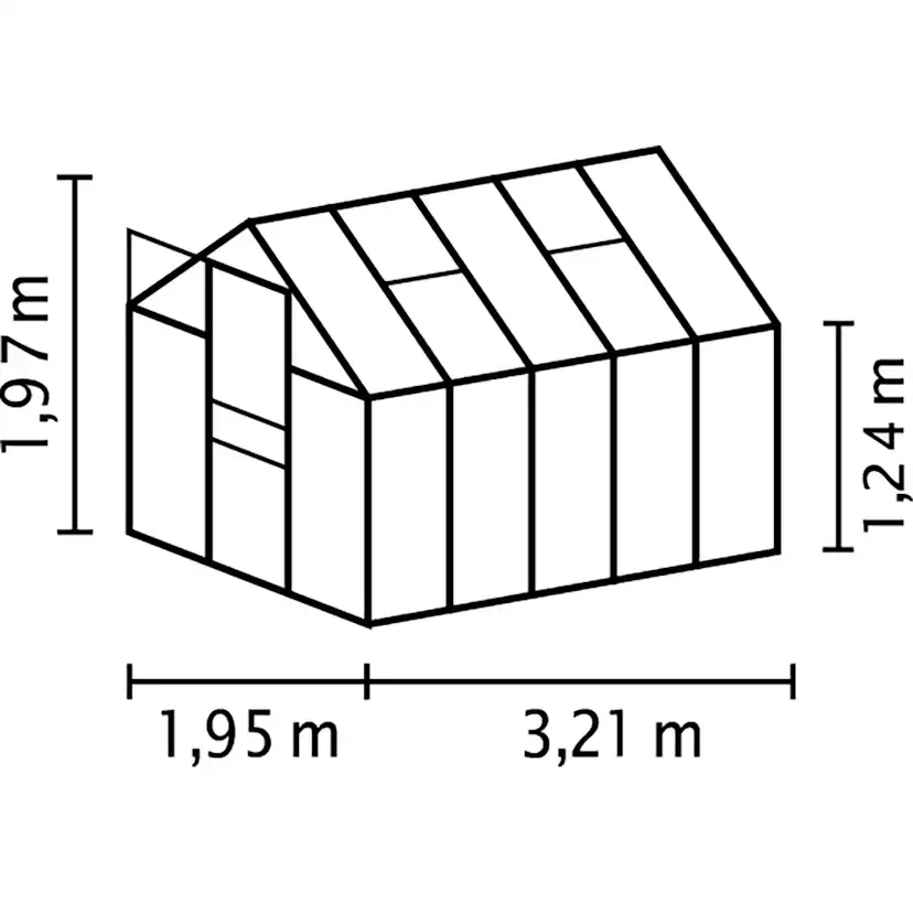 Växthus Vitavia Venus 6,2 kvm