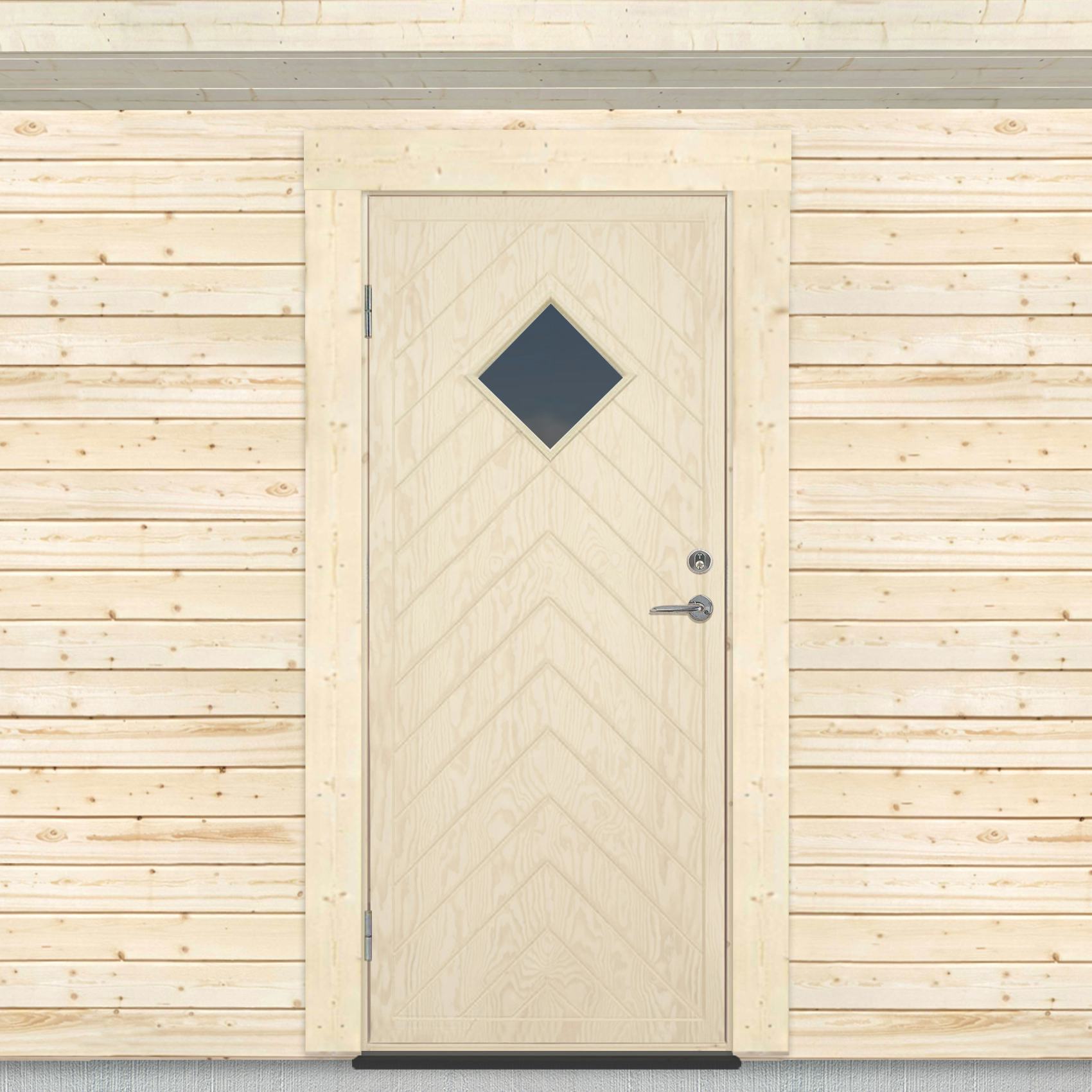 Varmförrådsdörr Sveadörren Fiskben Obehandlad