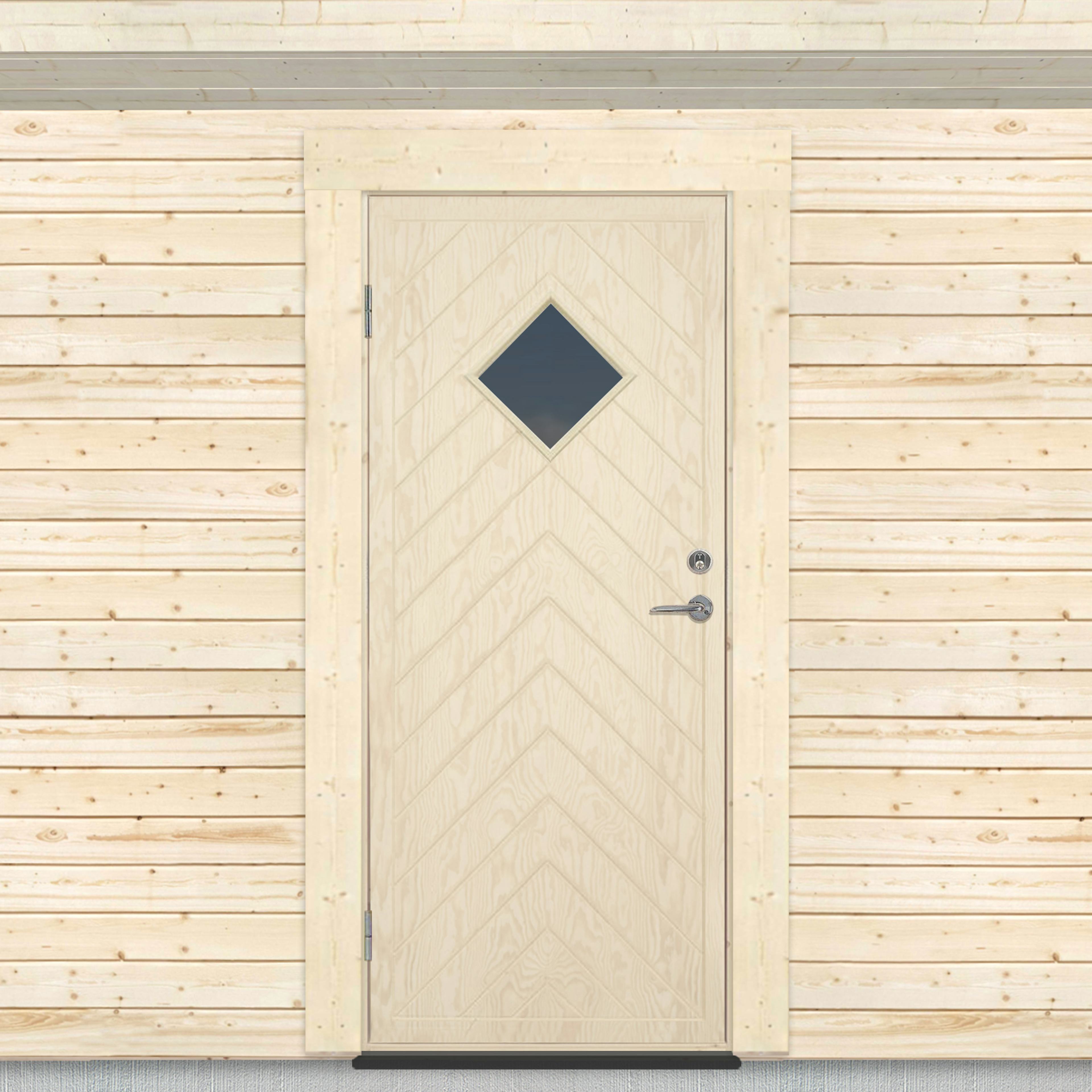 Varmförrådsdörr Sveadörren Fiskben Obehandlad