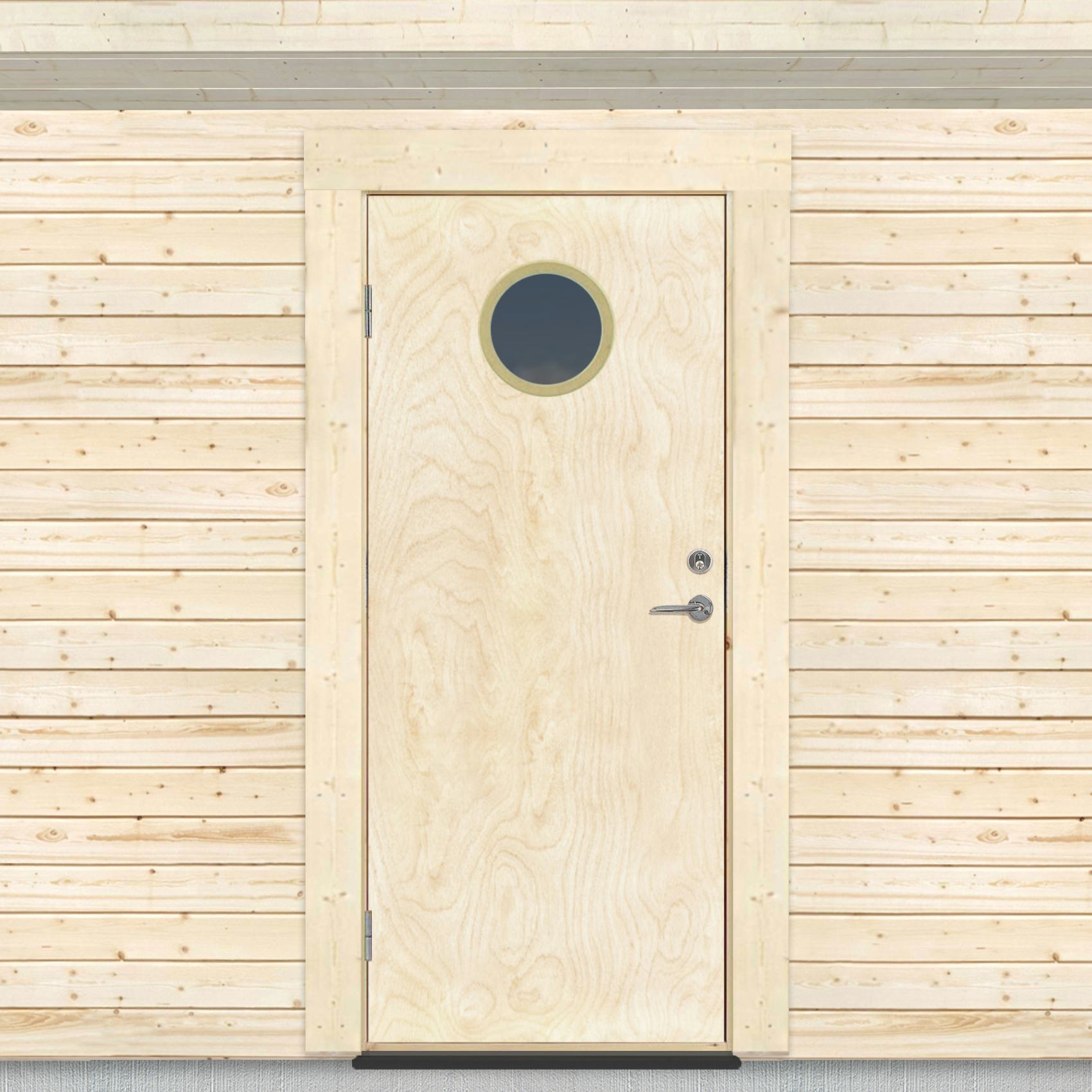 Varmförrådsdörr Sveadörren Runt Fönster Obehandlad