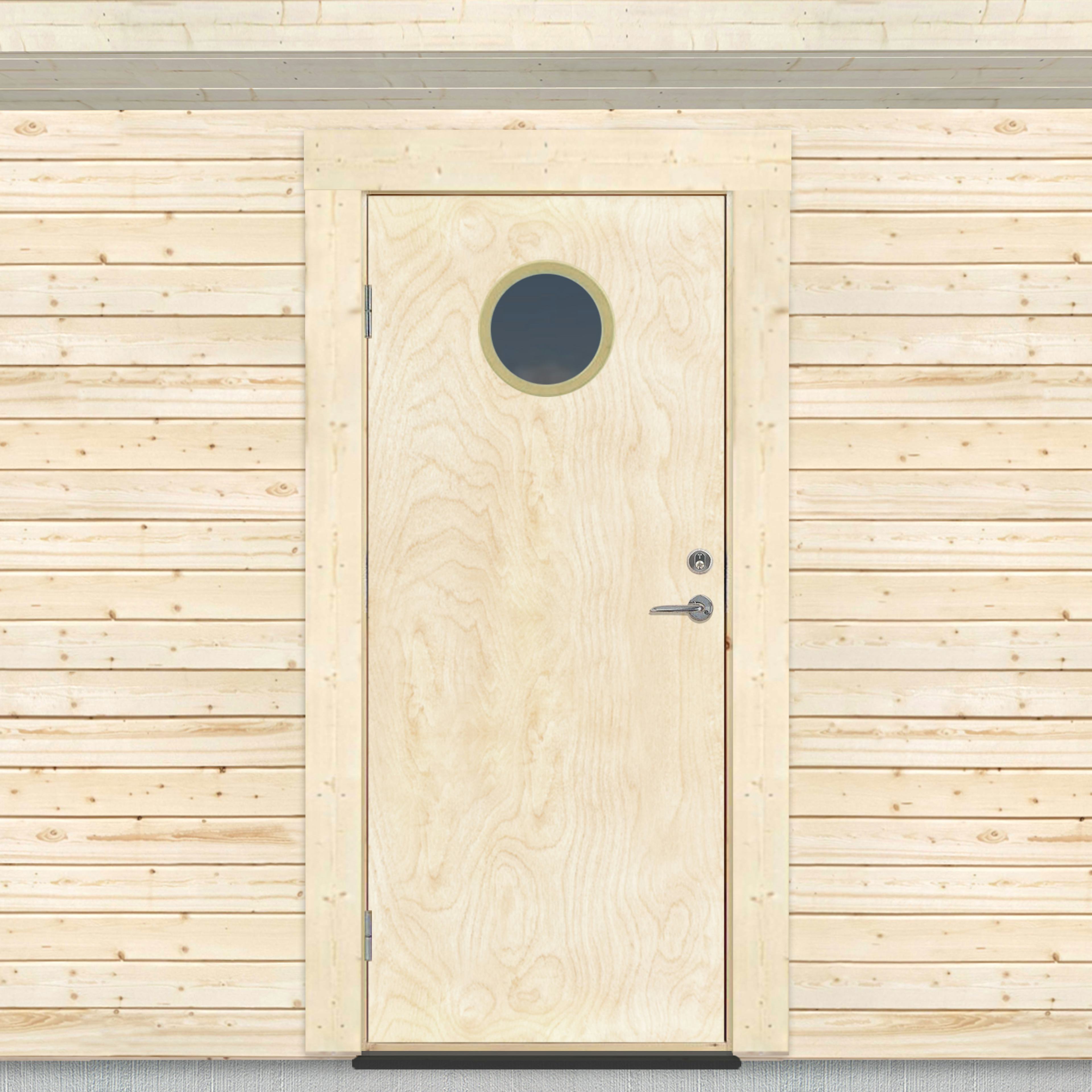 Varmförrådsdörr Sveadörren Runt Fönster Obehandlad