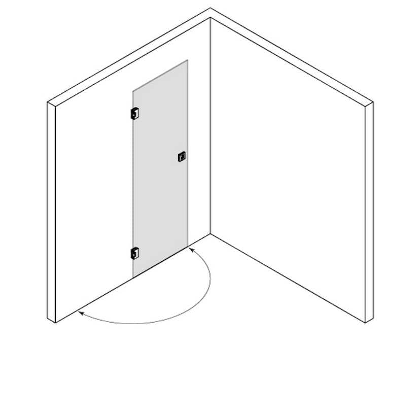 Duschdörr Hietakari Vetro 512 Vändbar