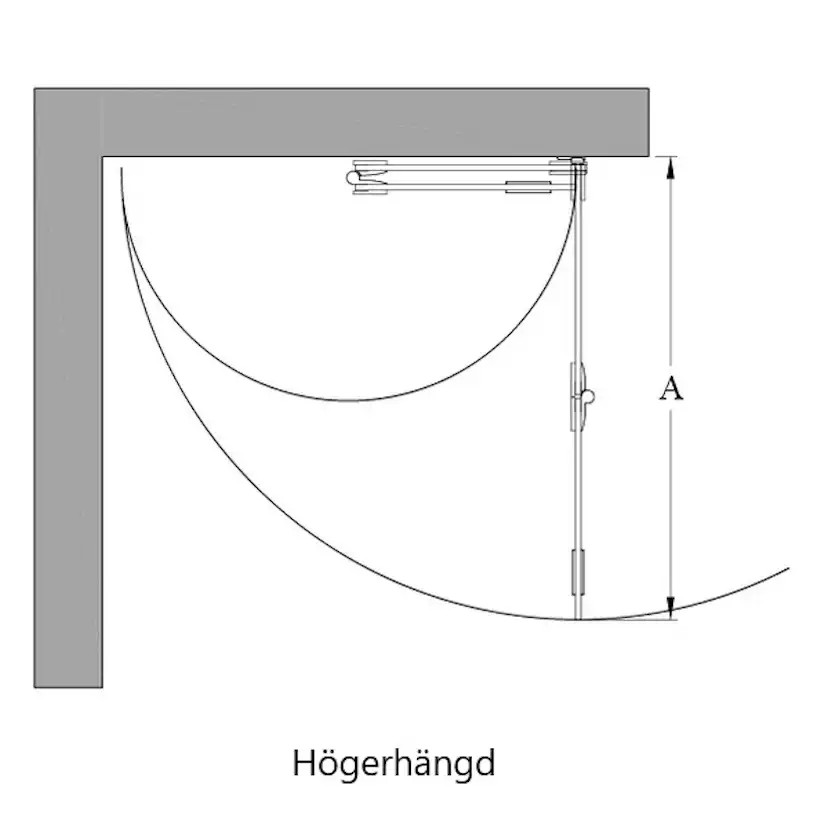 Duschdörr Hietakari Vetro 513 Vikbar