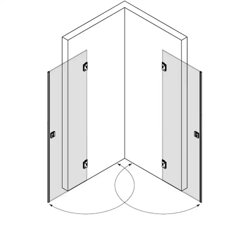 Duschhörn Hietakari Vetro 543 Vändbara Dörrar