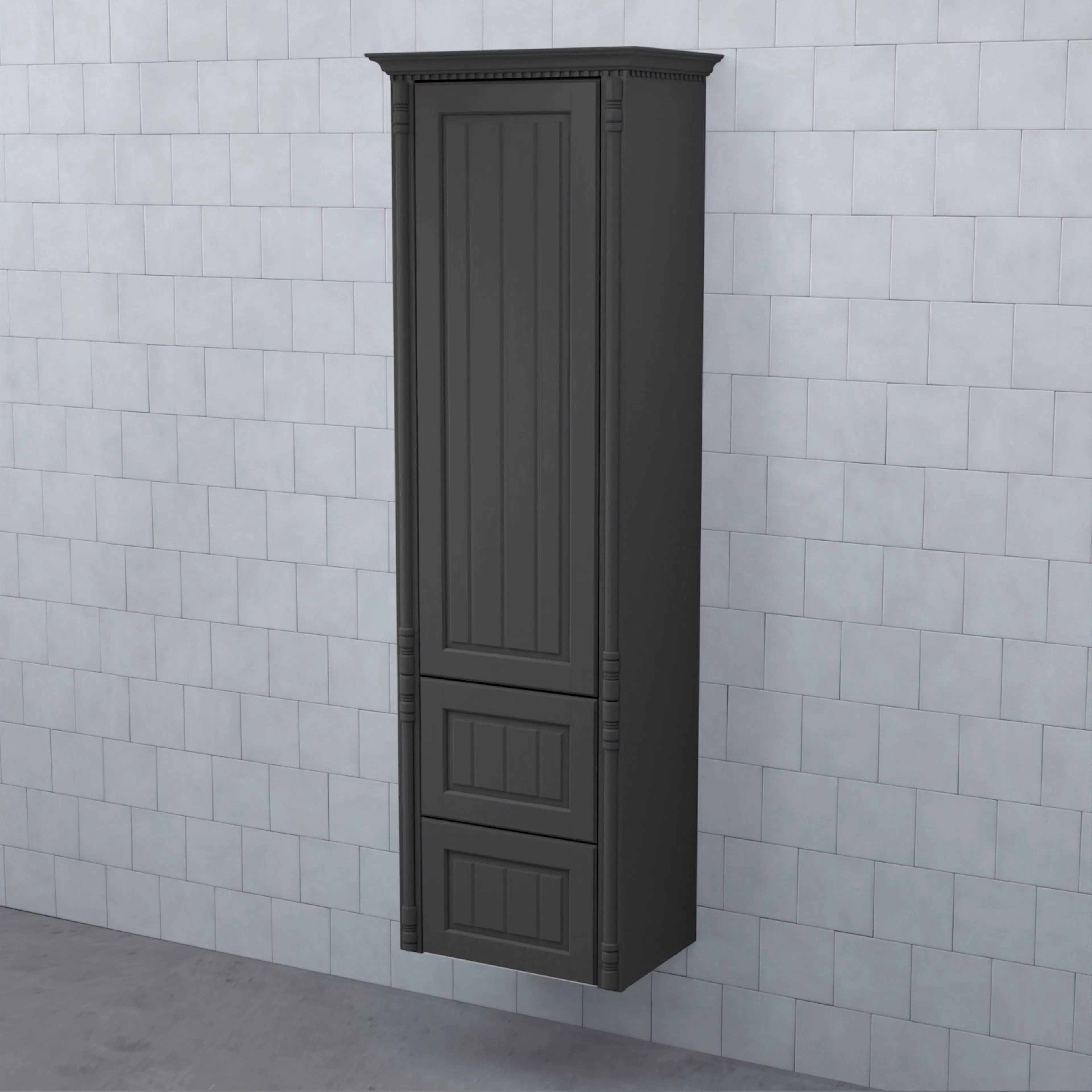 Högskåp Björbo Badrum Valhall med Lucka och 2 Lådor