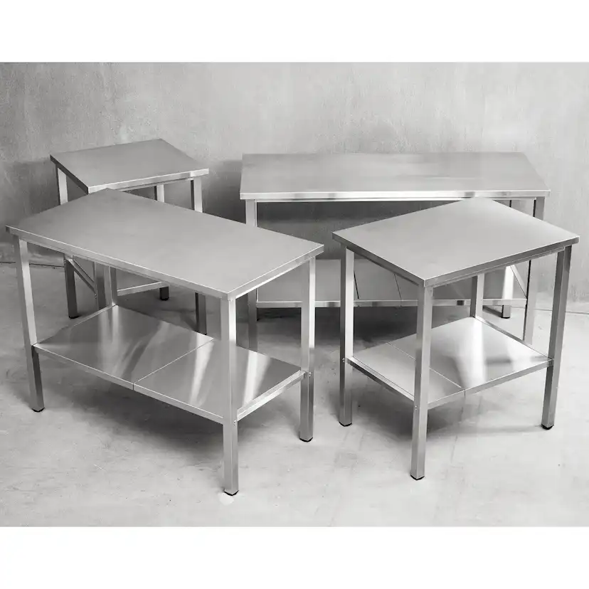 Bänkstativ Vilan Stainless Rostfri Variant Stativ med Underhylla