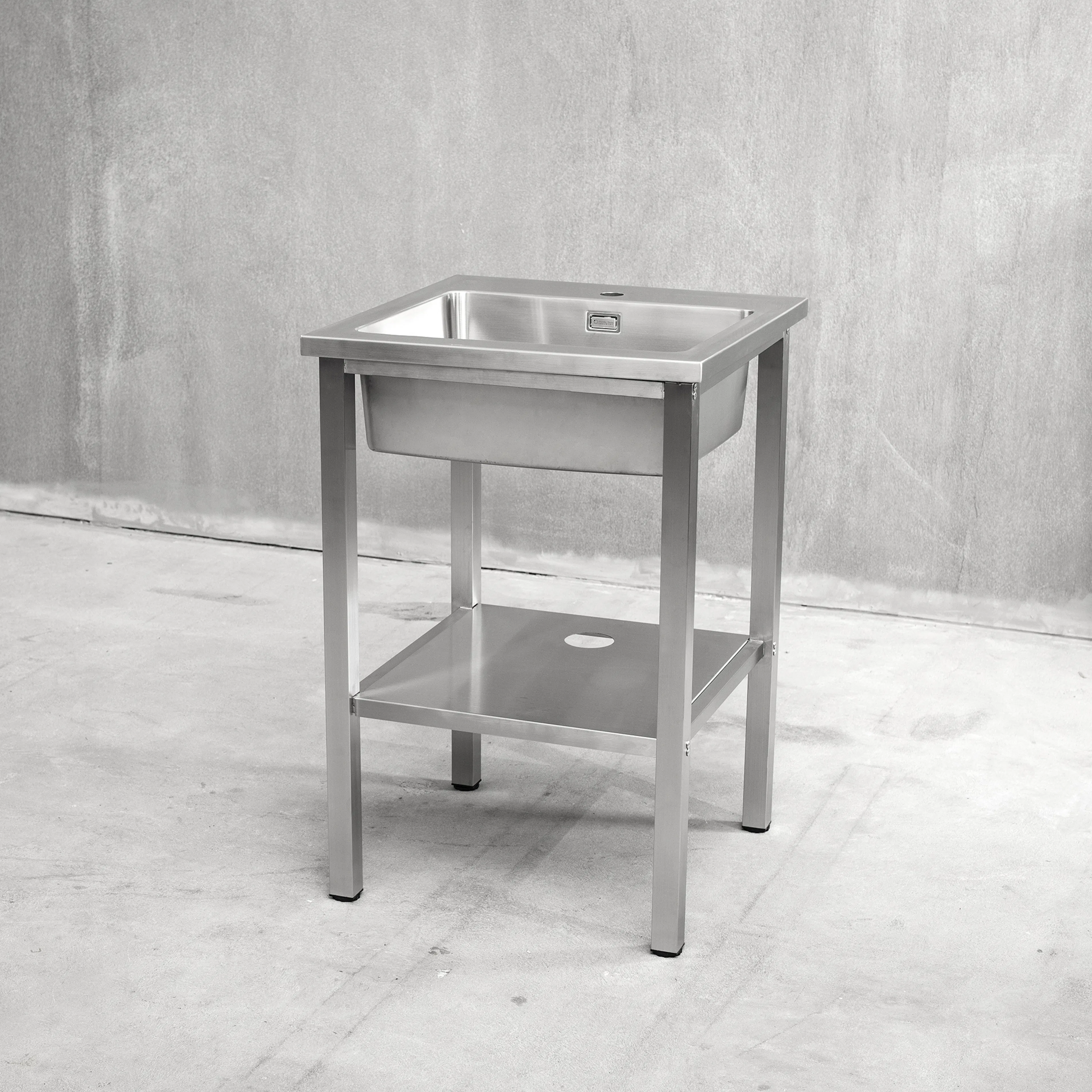 Bänkstativ Vilan Stainless Variant Stativ och Underhylla med hål