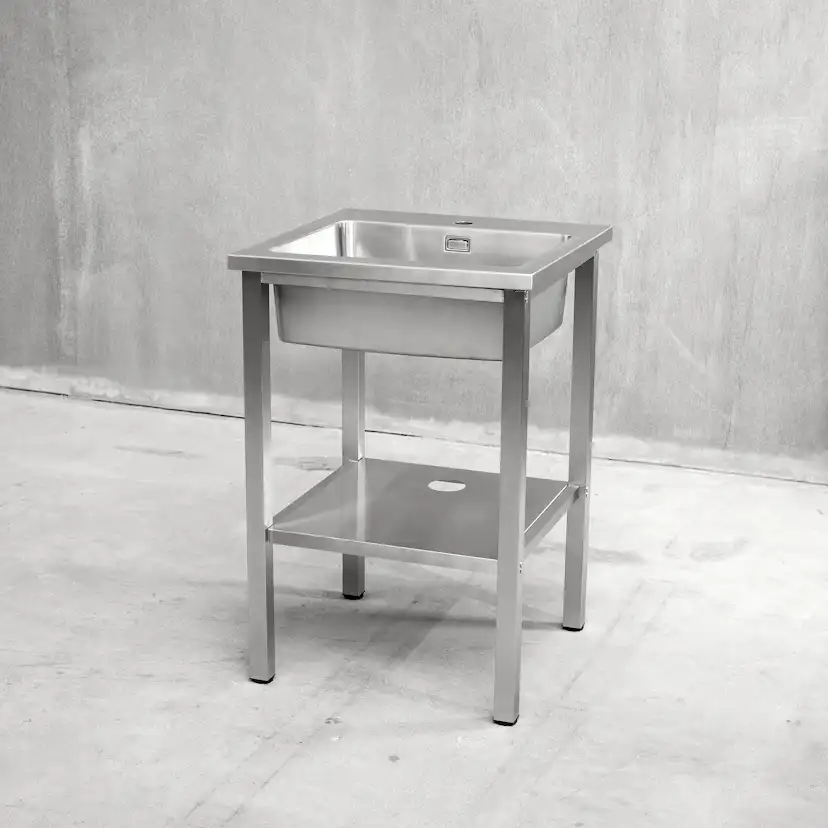 Bänkstativ Vilan Stainless Variant Stativ och Underhylla med hål