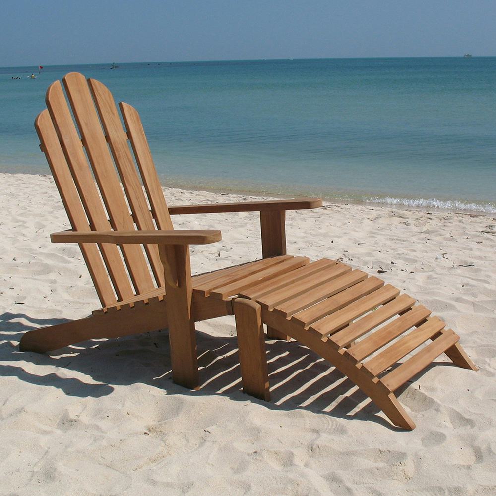 Däckstol Eden Wood Nestor Adrion inkl. Fotpall Utomhus