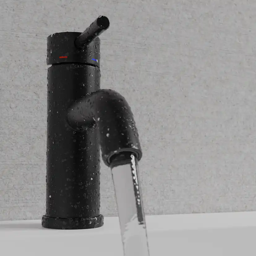 Tvättställsblandare Scandtap Steel Wave