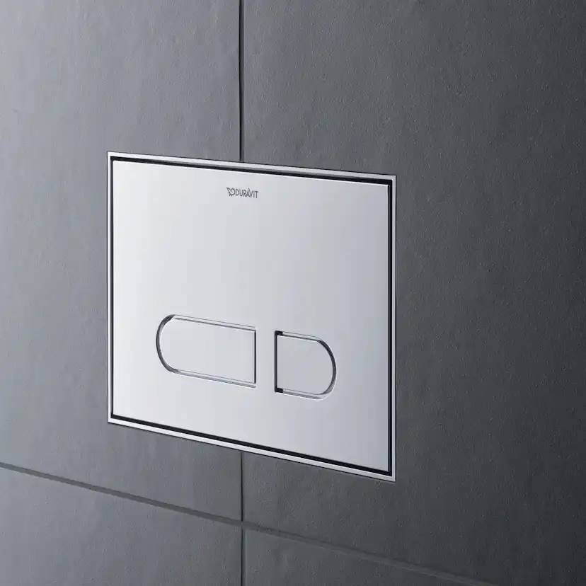 Toalettpaket Duravit D-Code med Vägghängd Toalettstol, Fixtur och Spolknapp