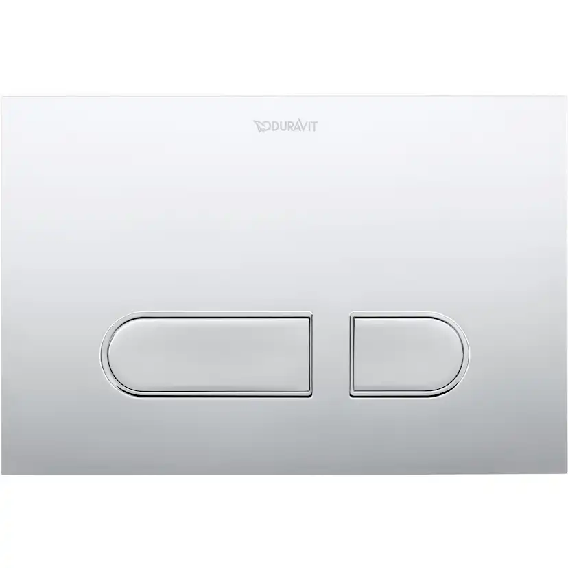 Toalettpaket Duravit D-Code med Vägghängd Toalettstol, Fixtur och Spolknapp