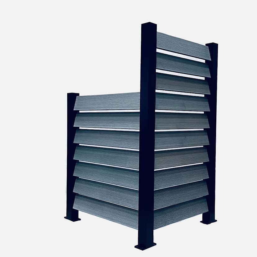 Ändstolpe Staket Recal Woodplastic Höger