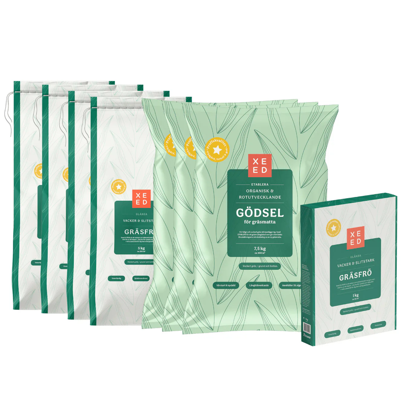 Gräsfrö Xeed Paket Med Gödsel Nyanläggning 700 kvm