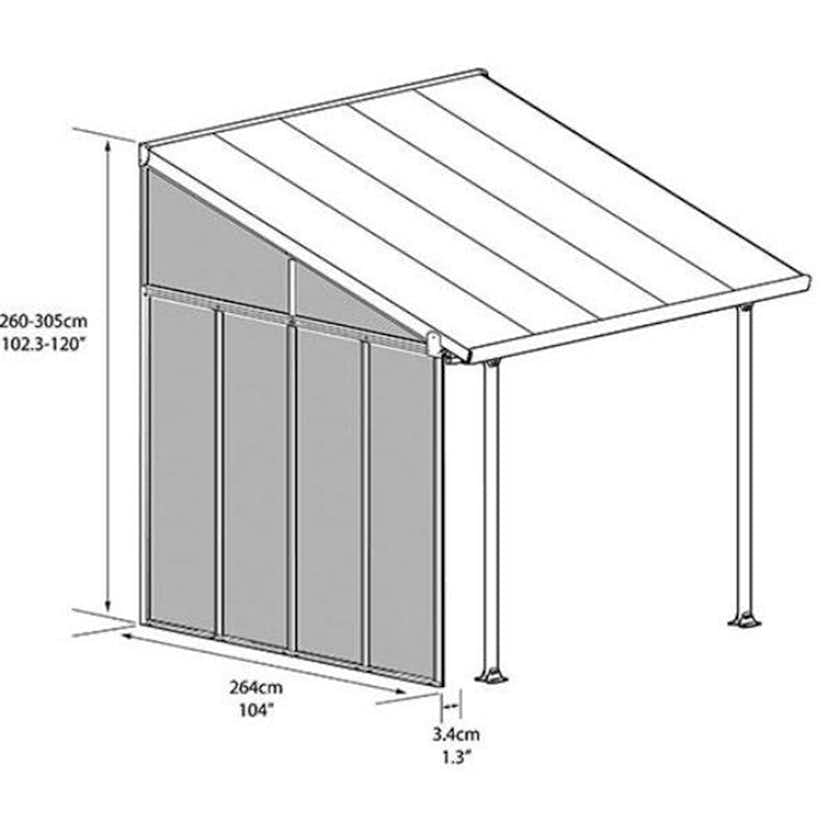 Sidovägg gop Feria/Olympia 3 m