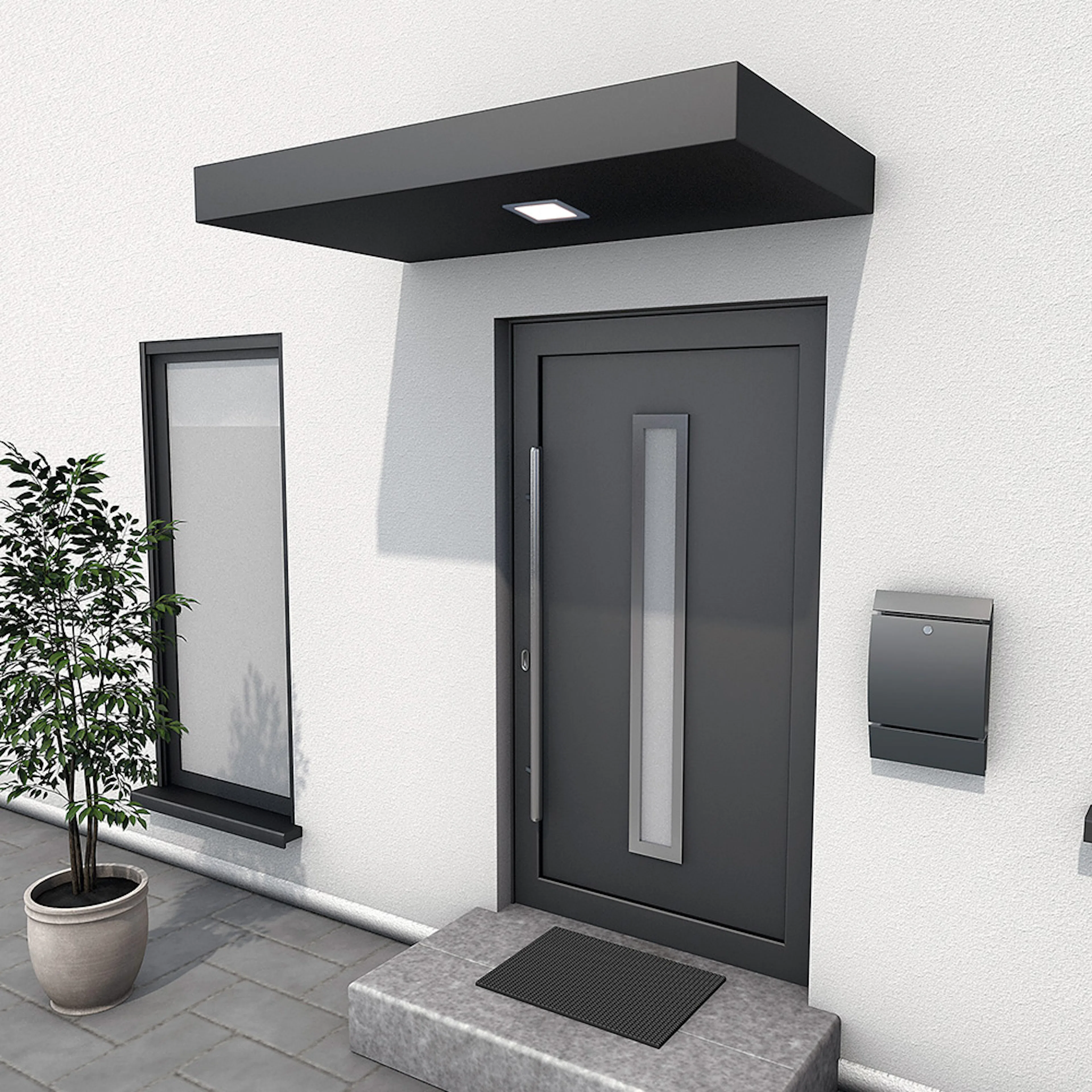 Entrétak gop Block BS 200 Aluinium Antracit