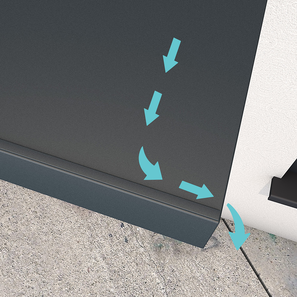 Entrétak gop Block BS 200 Aluinium Antracit