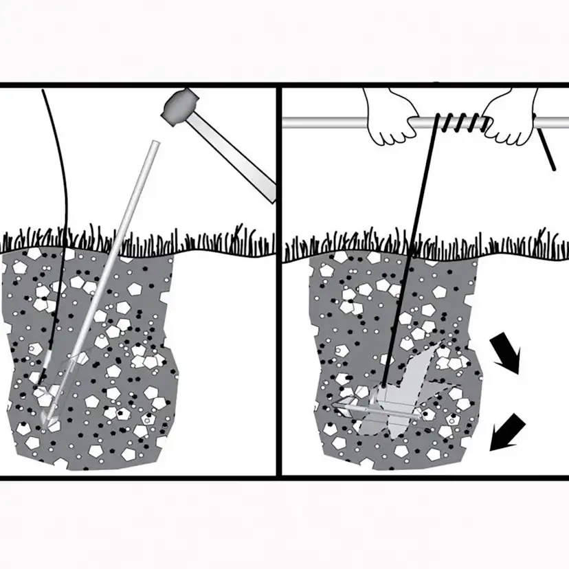 Markförankrare Gop Easy Aluminium 4-Pack