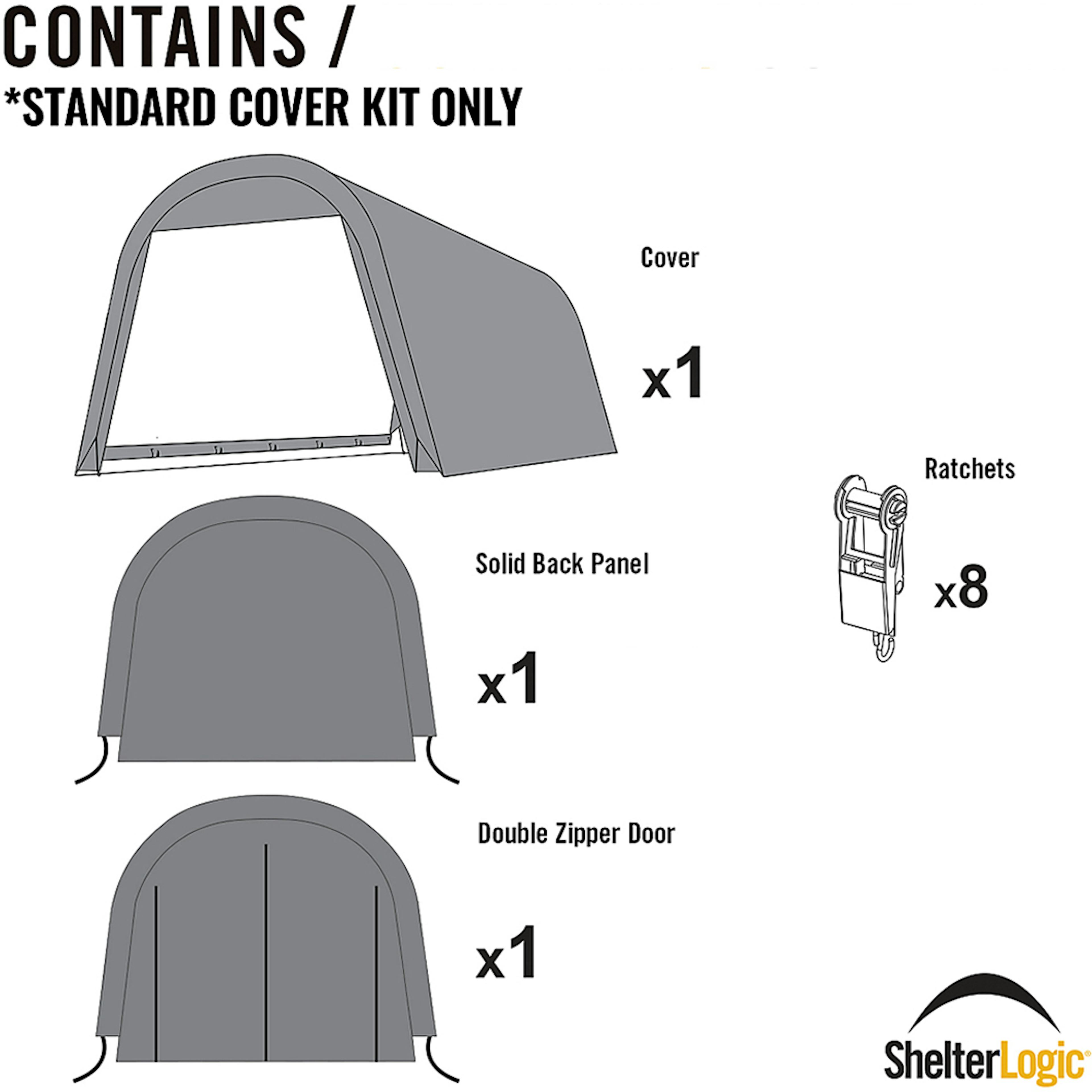 Duk gop till Roundtop Garagehus Grå 23 m² UV-behandlad & Vattenavvisande