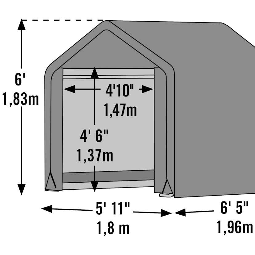 Tält Gop Förvaring Grå 3,5 kvm