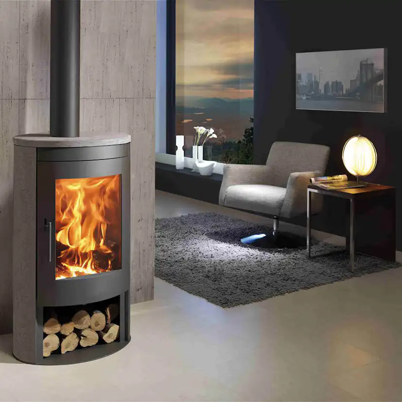 Braskamin Panadero Oval Inkl. Täljsten EcoDesign Fristående 8,7kW