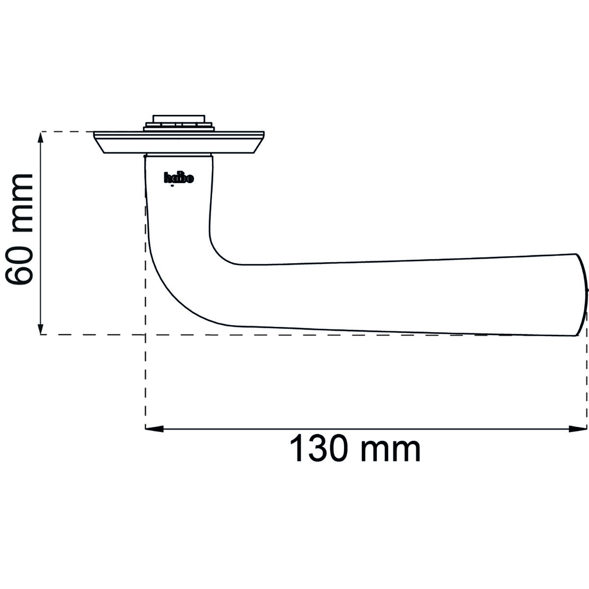 Ytterdörrhandtag Habo Oslo Svart